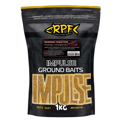 Прикормка IMPULSE серія SPRING MASTER 1кг Кукурудза + Тигровий горіх