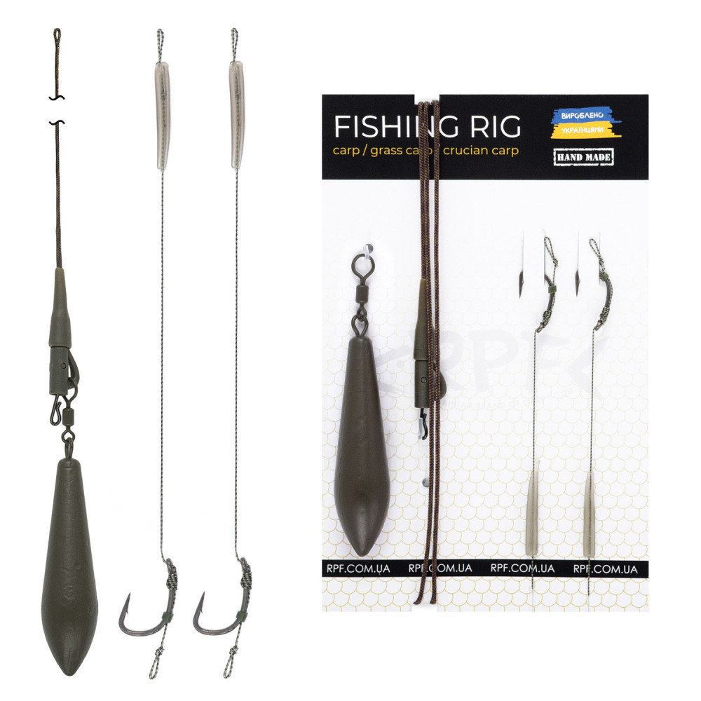 Оснащений Короповий монтаж Безпечна кліпса з двома запасними повідцями з гачком №6 оснащених волосом на резинці gm-rpf18