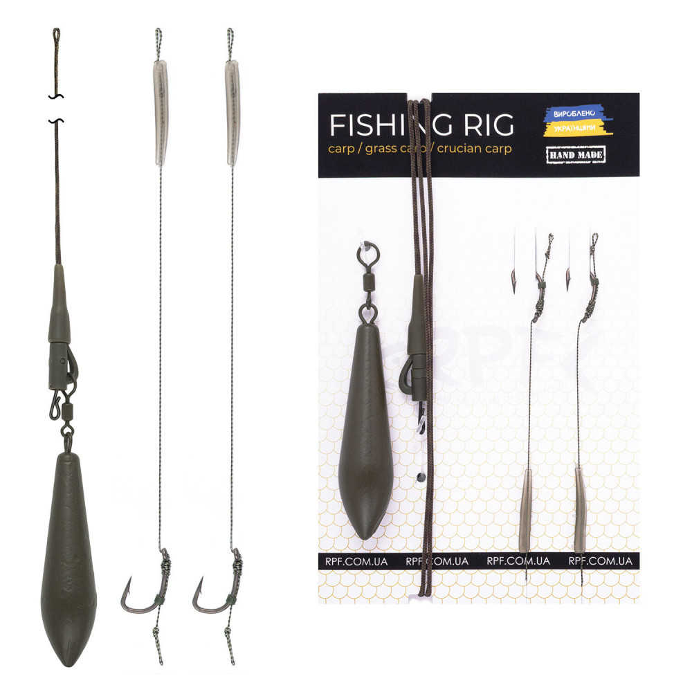 Оснащений Короповий монтаж Безпечна кліпса з двома запасними повідцями з гачком №8 оснащених волосом на резинці gm-rpf19