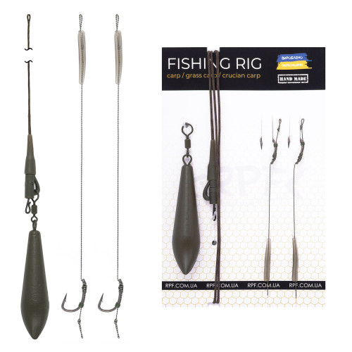 Оснащений Короповий монтаж Безпечна кліпса з двома запасними повідцями з гачком №8 оснащених волосом на резинці gm-rpf19