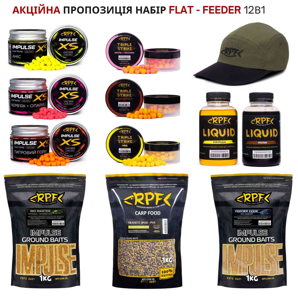 Акційна пропозиція набір №3 Flat - Feeder 12в1 