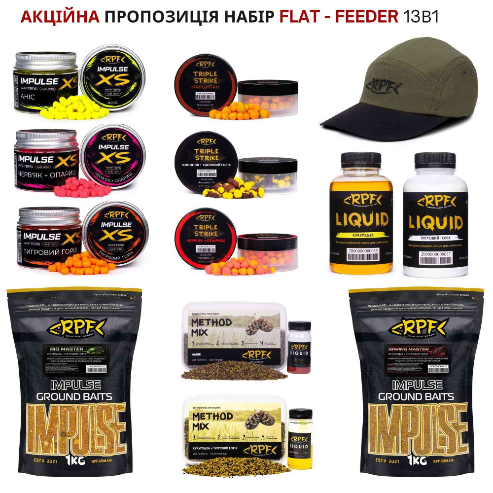 Акційна пропозиція набір №7 Flat - Feeder 13в1 