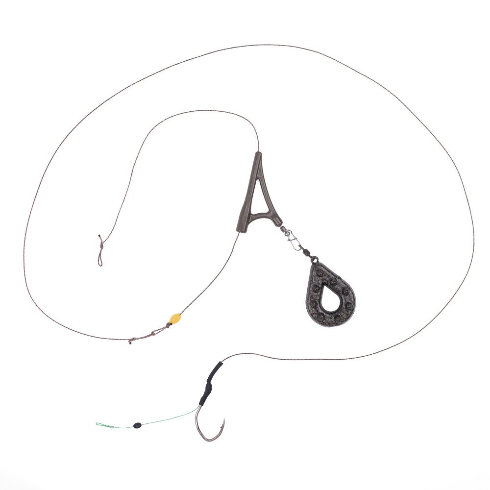 Посилена донна оснастка з волосом під бойли для ловлі сома