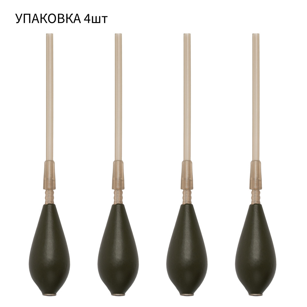 Груз інлайн куля з трубкою-протизакручувачем упаковка 4шт
