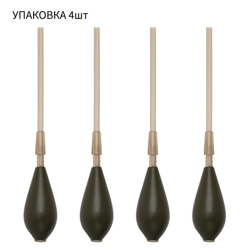 Груз інлайн куля з трубкою-протизакручувачем упаковка 4шт