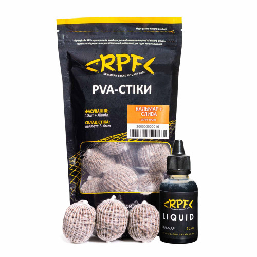 ПВА - стіки Кальмар & Слива + 50мл Ліквіду