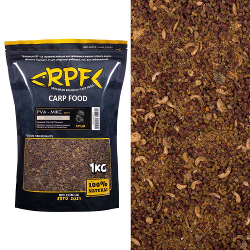 ПВА - Мікс 1кг AMUR ( суміш для ПВА-стіків, ПВА-пакетів, флет-годівниць )