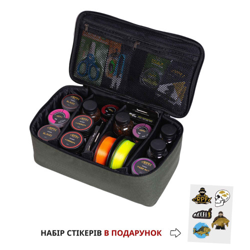 Сумка для риболовних аксесуарів RPF + подарунок набір Стікерів