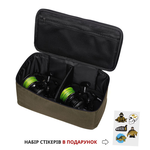 Сумка для 2-х катушок RPF + подарунок набір Стікерів 