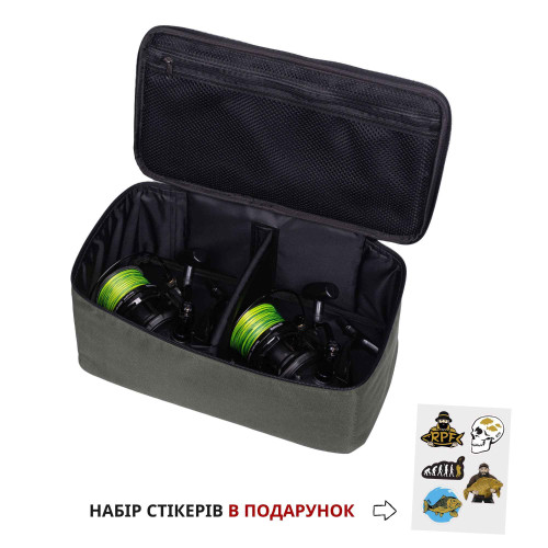 Сумка для 2-х катушок RPF + подарунок набір Стікерів 