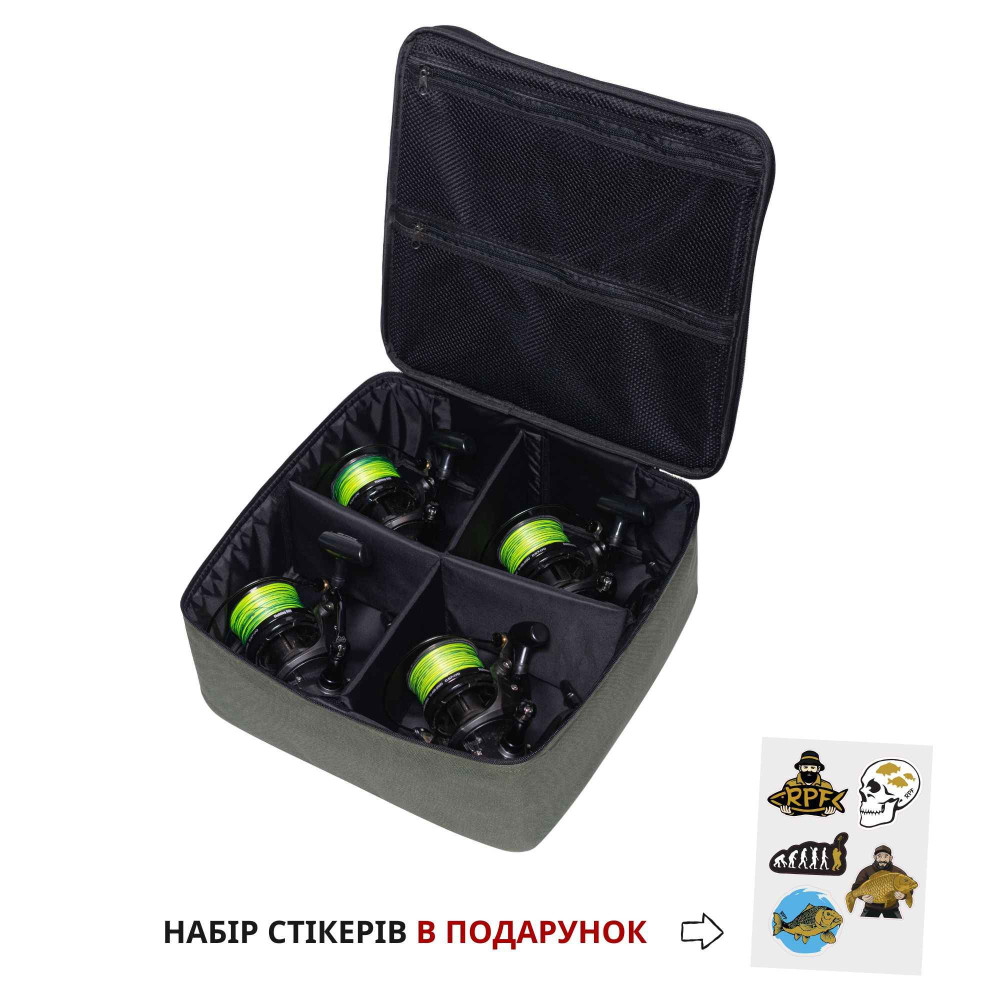 Сумка для 4-х катушок RPF + подарунок набір Стікерів 
