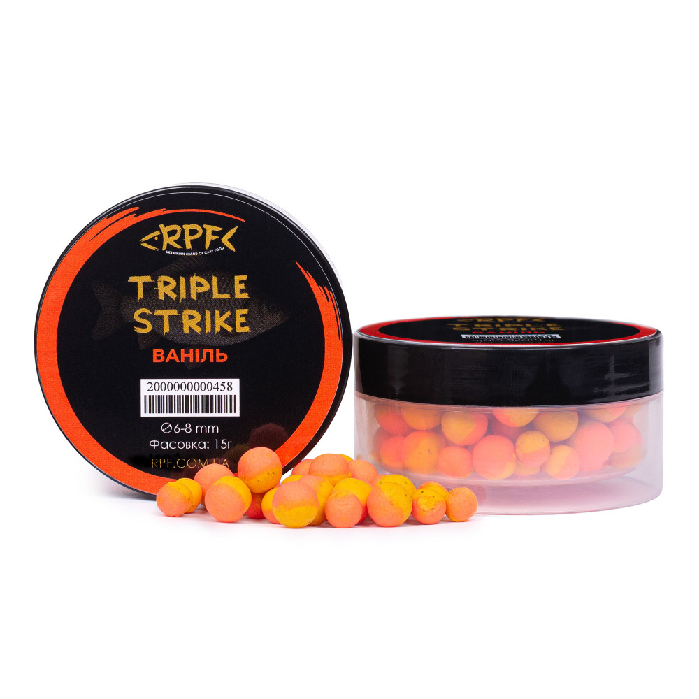 Поп-ап Triple Strike Ваніль для ловлі карася 6-8мм 