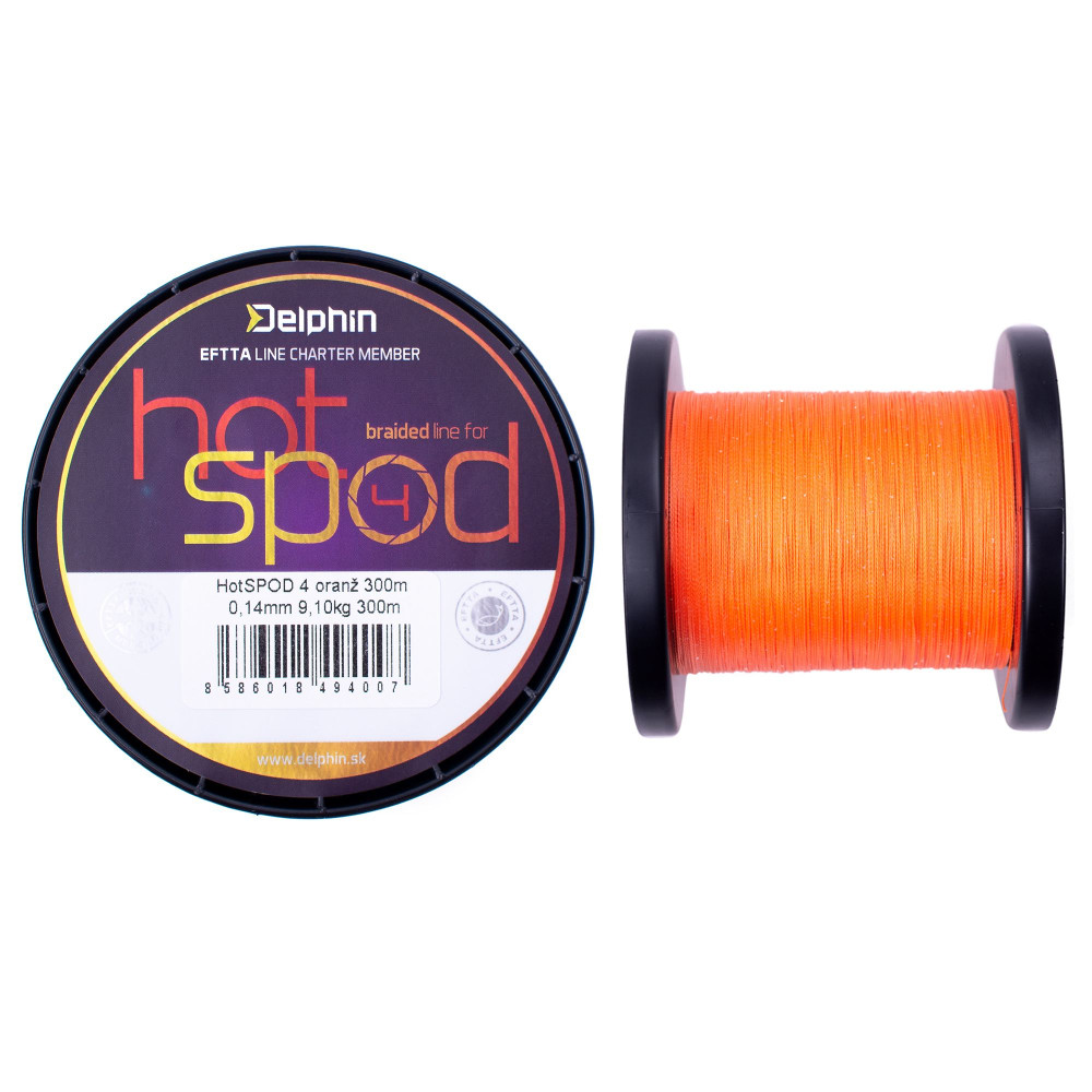 Шнур для спода та маркера Delphin 0.14мм HOTSPOD 4X 300m