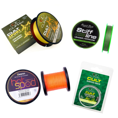 Волосінь, шнури, повідковий матеріал