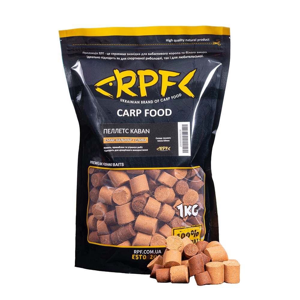 Пеллетс "KABAN" 1кг Кальмар & Слива 16-20 мм